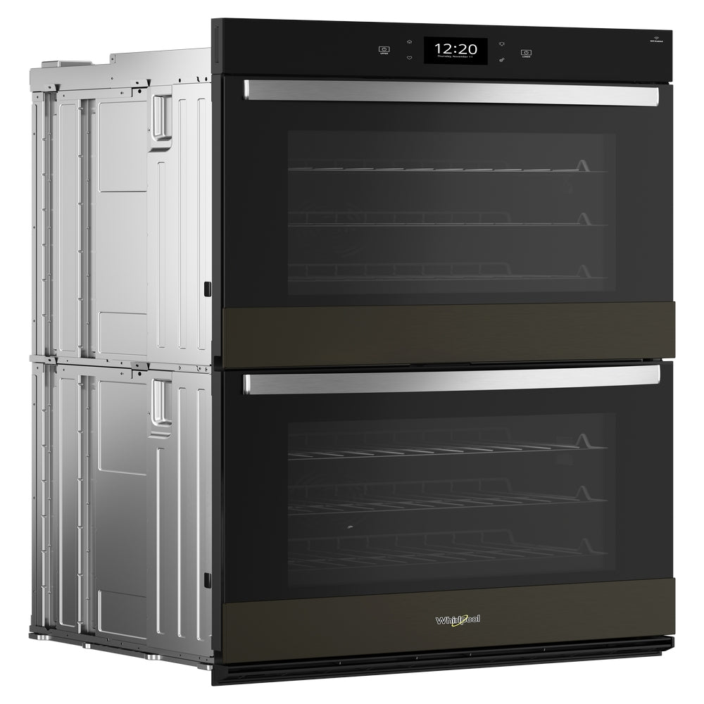 Whirlpool - 10 cu. ft Double Wall Oven in Black Stainless - WOED7030PV