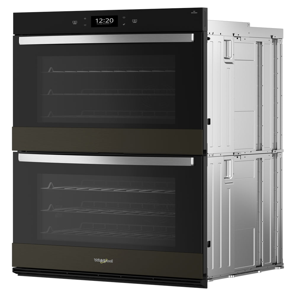 Whirlpool - 10 cu. ft Double Wall Oven in Black Stainless - WOED7030PV
