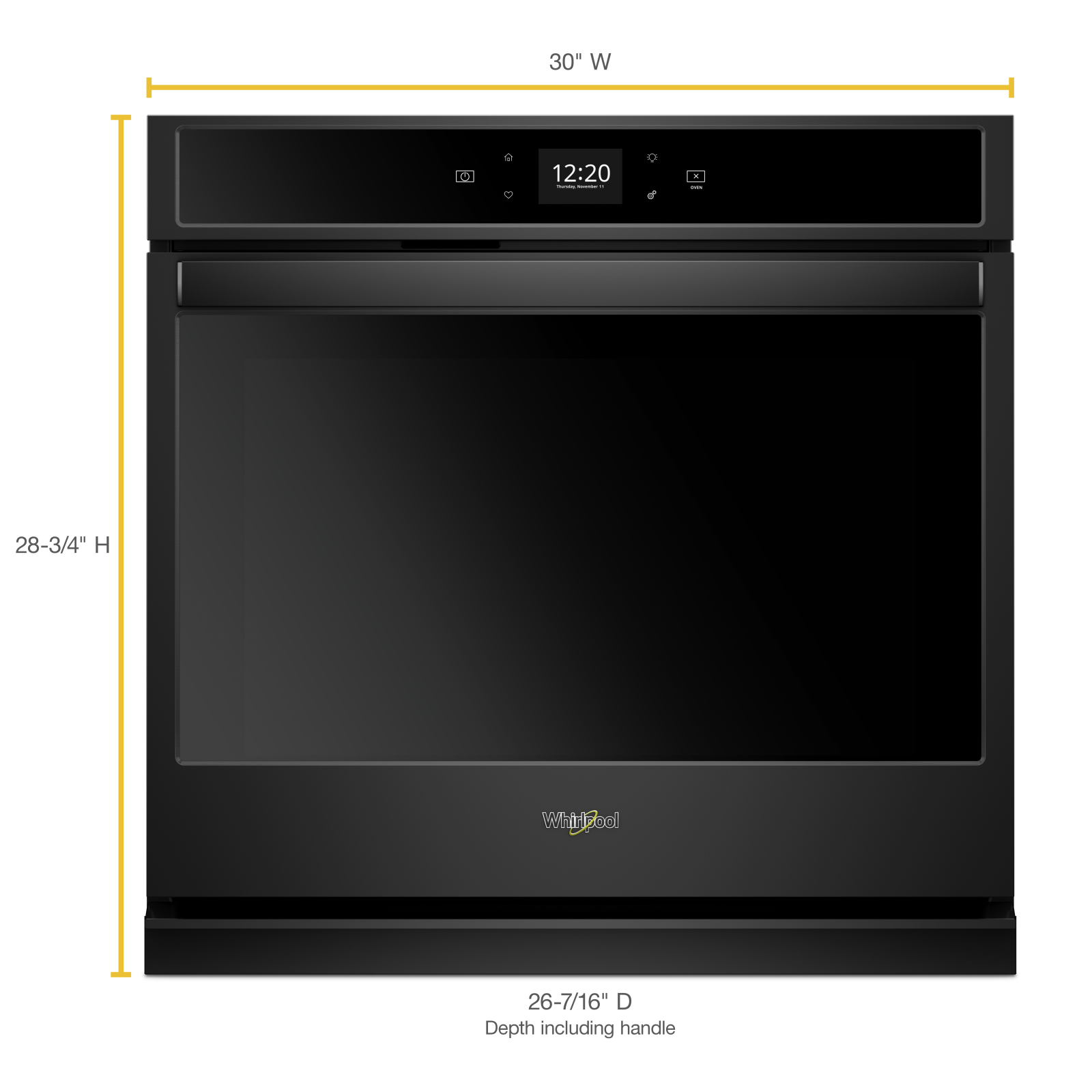 Whirlpool - 5 cu. ft Single Wall Oven in Black - WOS51EC0HB
