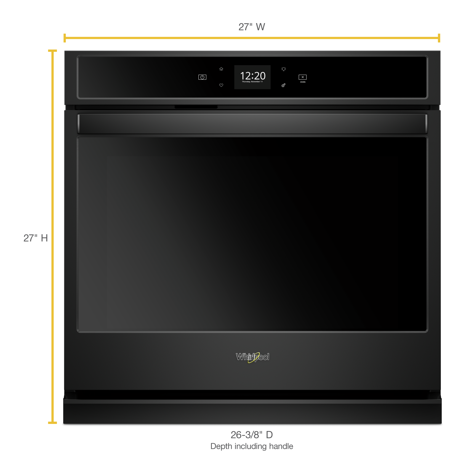 Whirlpool - 4.3 cu. ft Single Wall Oven in Black - WOS51EC7HB