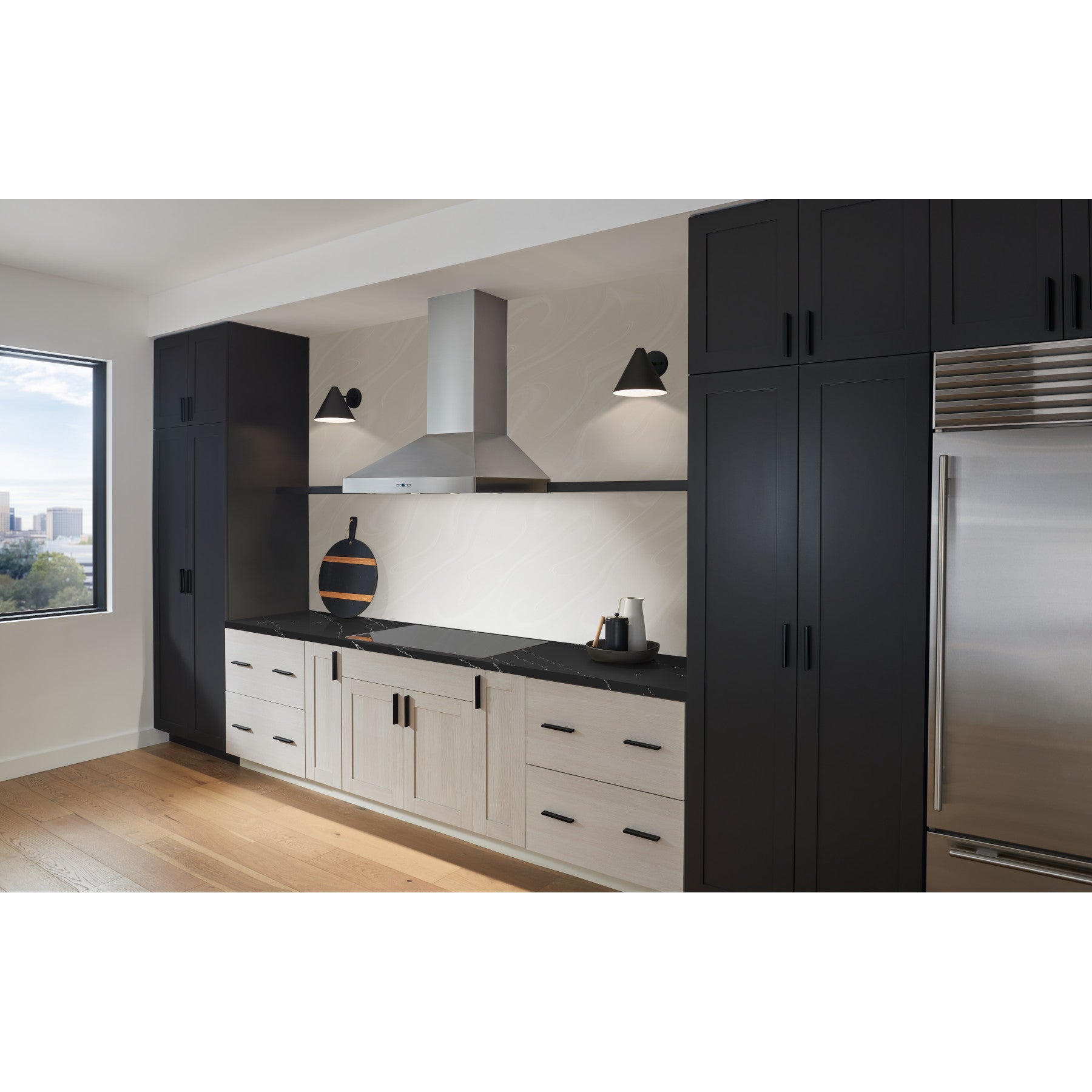 Best - 42 Inch 1500 CFM Wall Mount and Chimney Range Vent in Stainless - WPP9IQT42SB