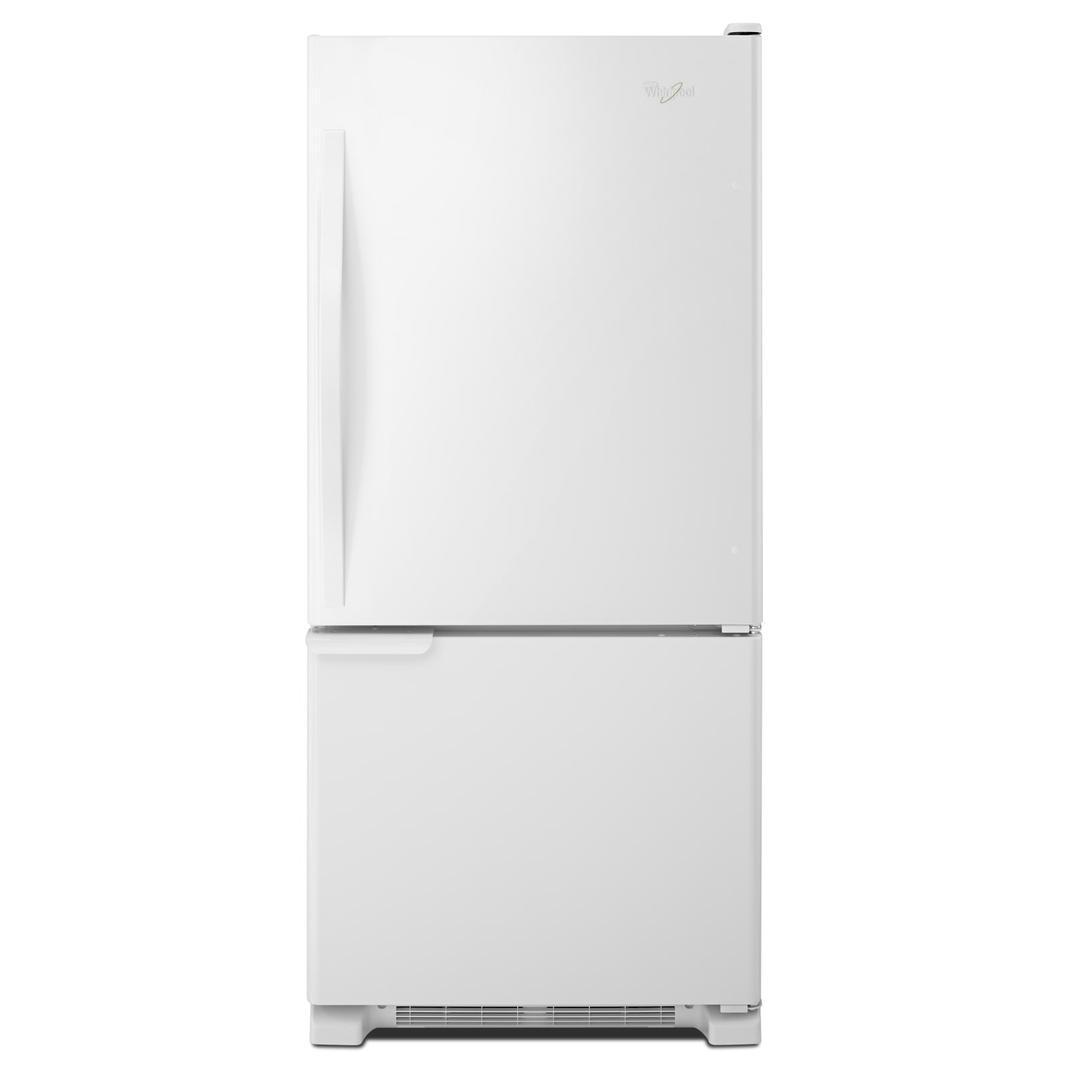 Whirlpool - 29.75 Inch 18.67 cu. ft Bottom Mount Refrigerator in White - WRB119WFBW