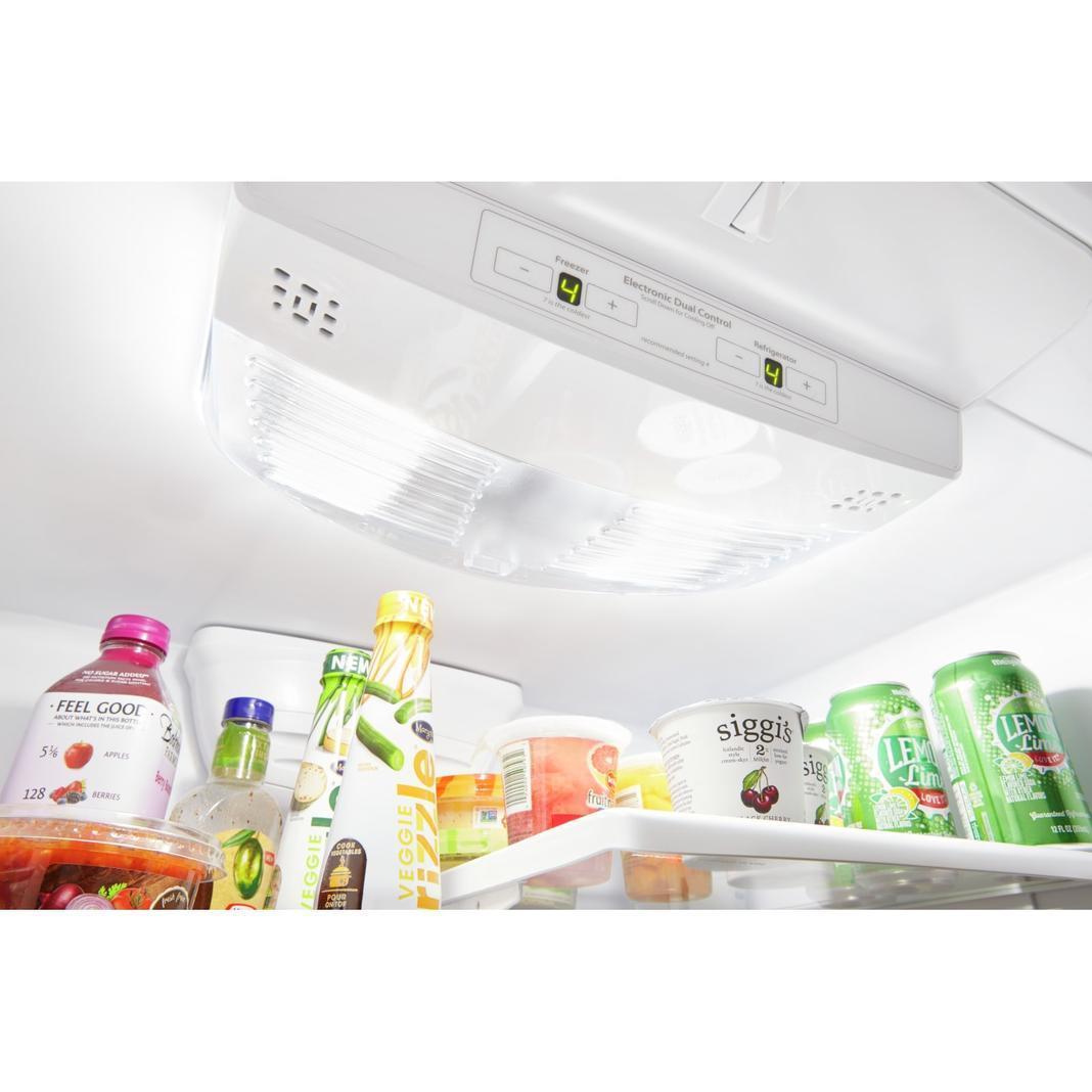 Whirlpool - 32.6 Inch 22.07 cu. ft Bottom Mount Refrigerator in Black Stainless - WRB322DMHV