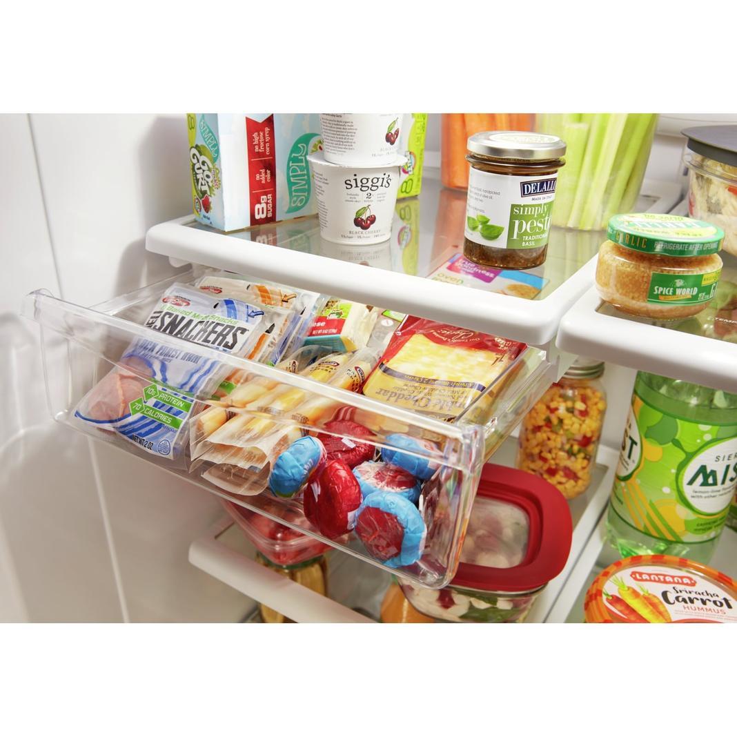 Whirlpool - 32.6 Inch 22.07 cu. ft Bottom Mount Refrigerator in Black Stainless - WRB322DMHV