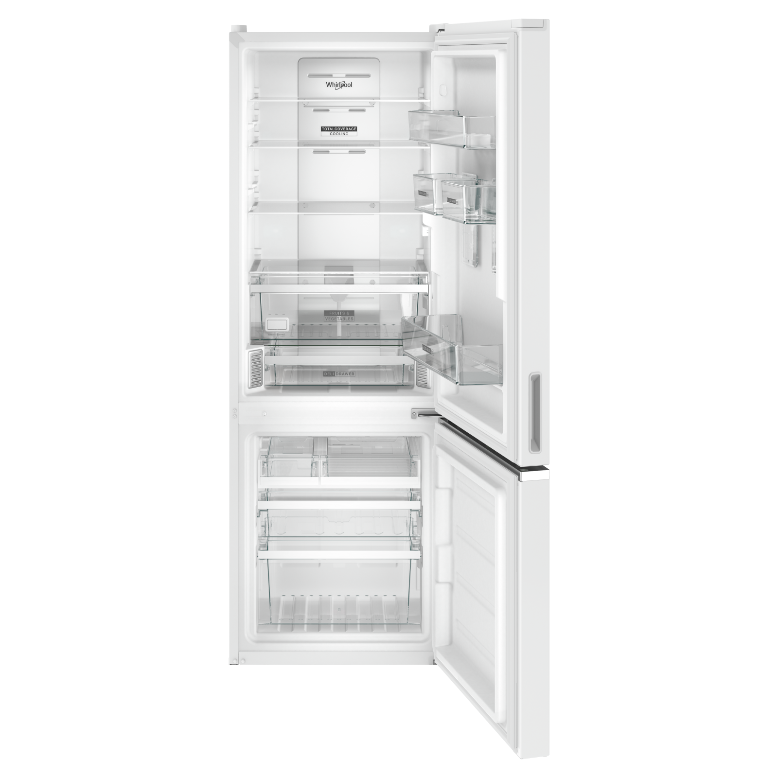 Whirlpool - 24.375 Inch 12.9 cu. ft Bottom Mount Refrigerator in White - WRB533CZJW