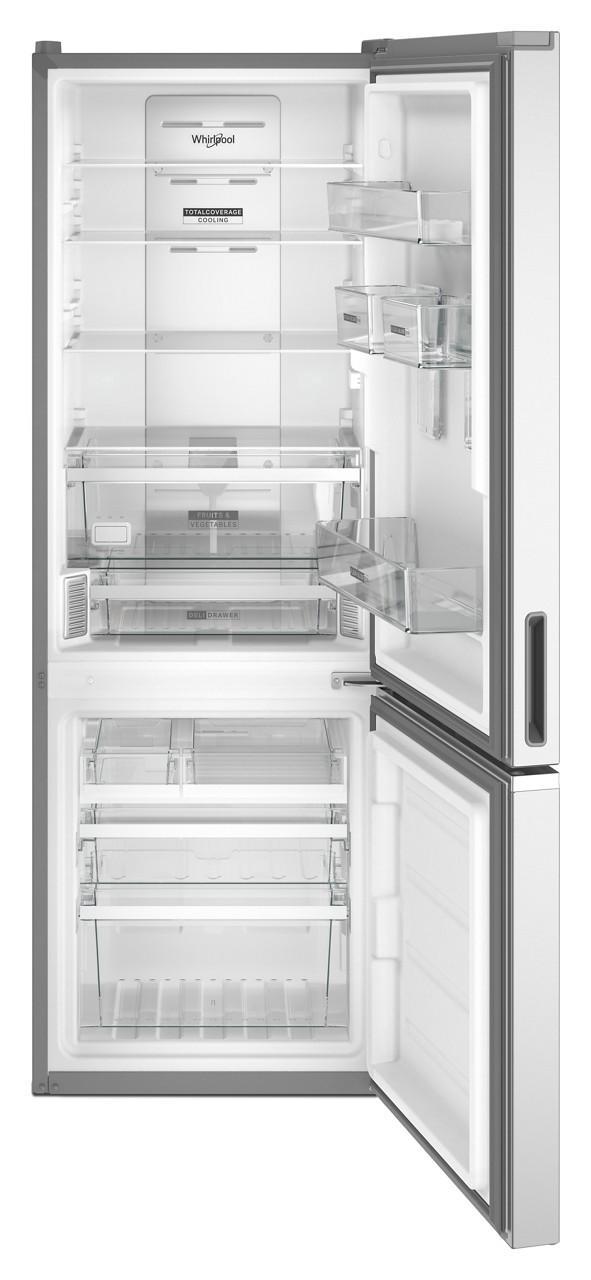 Whirlpool - 24.375 Inch 12.9 cu. ft Bottom Mount Refrigerator in Stainless - WRB533CZJZ