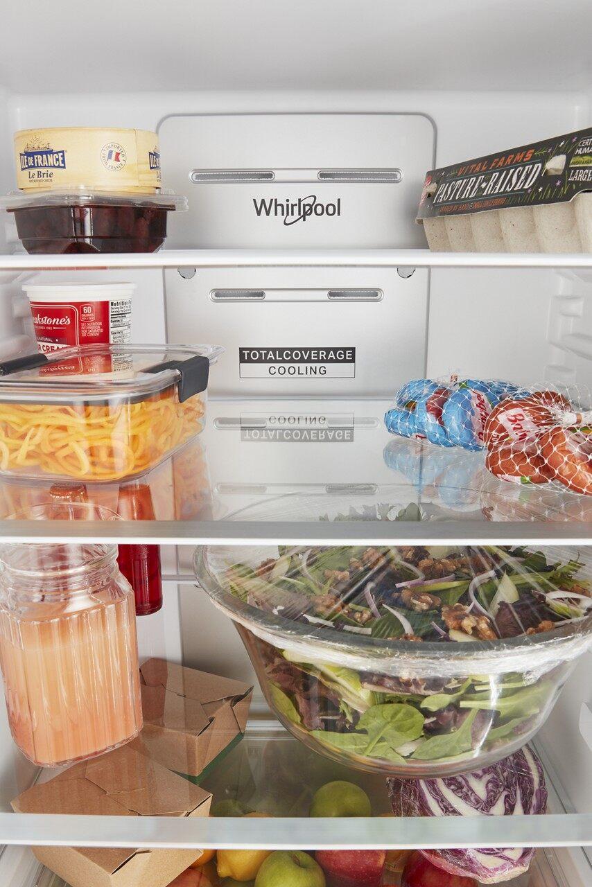 Whirlpool - 24.375 Inch 12.9 cu. ft Bottom Mount Refrigerator in Stainless - WRB533CZJZ