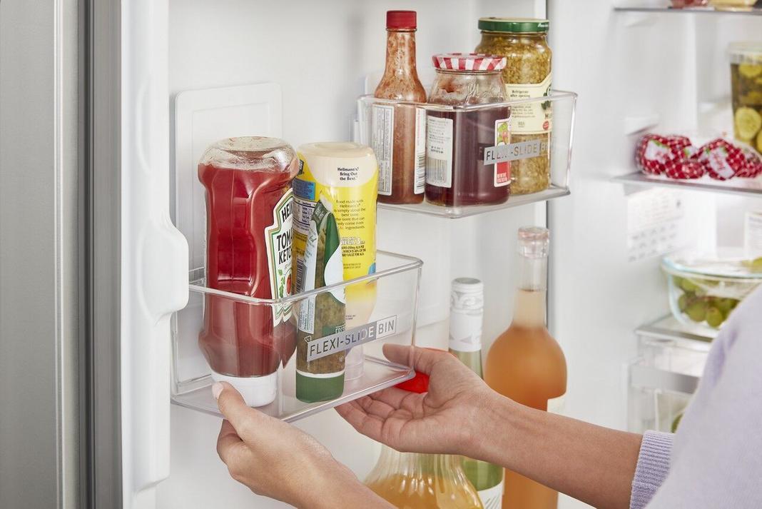 Whirlpool - 24.375 Inch 12.9 cu. ft Bottom Mount Refrigerator in Stainless - WRB533CZJZ