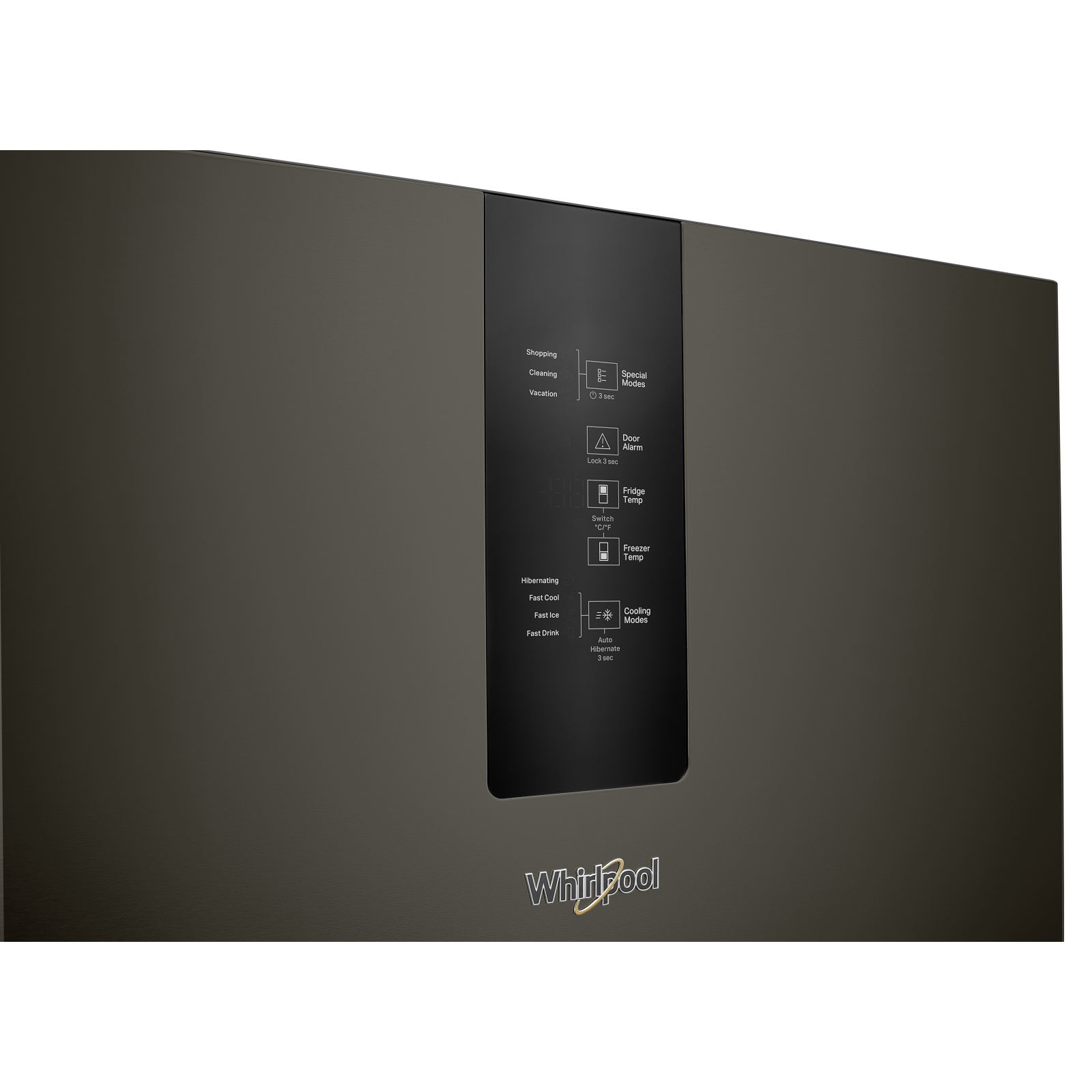 Whirlpool - 24.375 Inch 12.9 cu. ft Bottom Mount Refrigerator in Black Stainless - WRB543CMJV