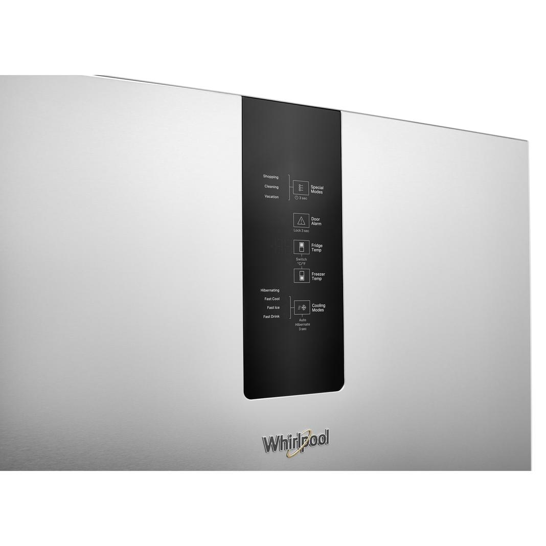Whirlpool - 24.375 Inch 12.9 cu. ft Bottom Mount Refrigerator in Stainless - WRB543CMJZ