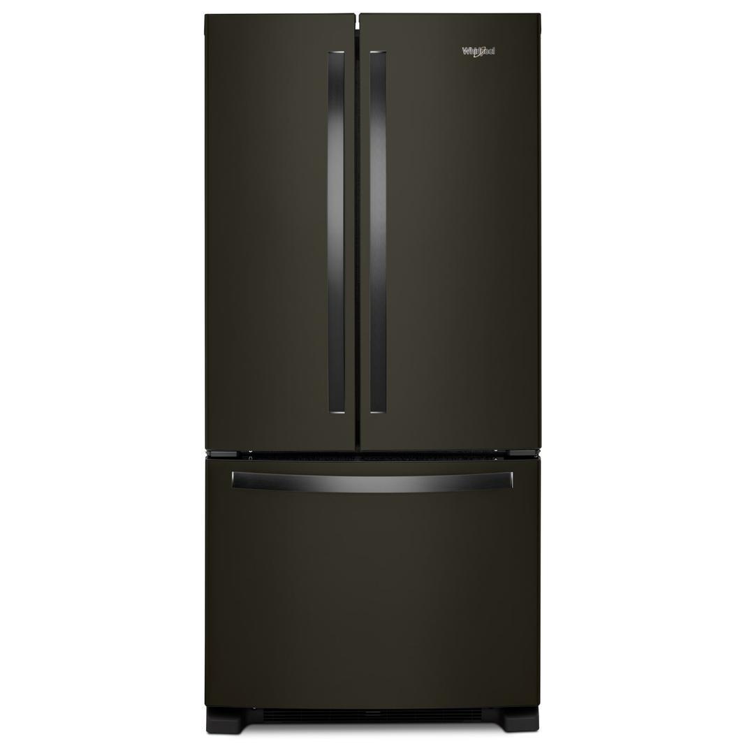 Whirlpool - 32.625 Inch 22.1 cu. ft French Door Refrigerator in Black Stainless - WRF532SMHV