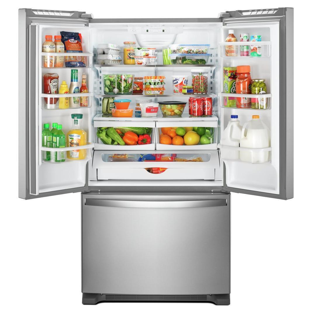 Whirlpool - 35.63 Inch 25.2 cu. ft French Door Refrigerator in Stainless - WRF535SMHZ