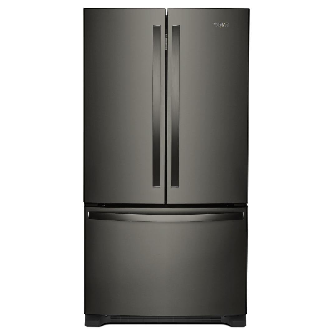 Whirlpool - 35.63 Inch 25.2 cu. ft French Door Refrigerator in Black Stainless - WRF535SWHV