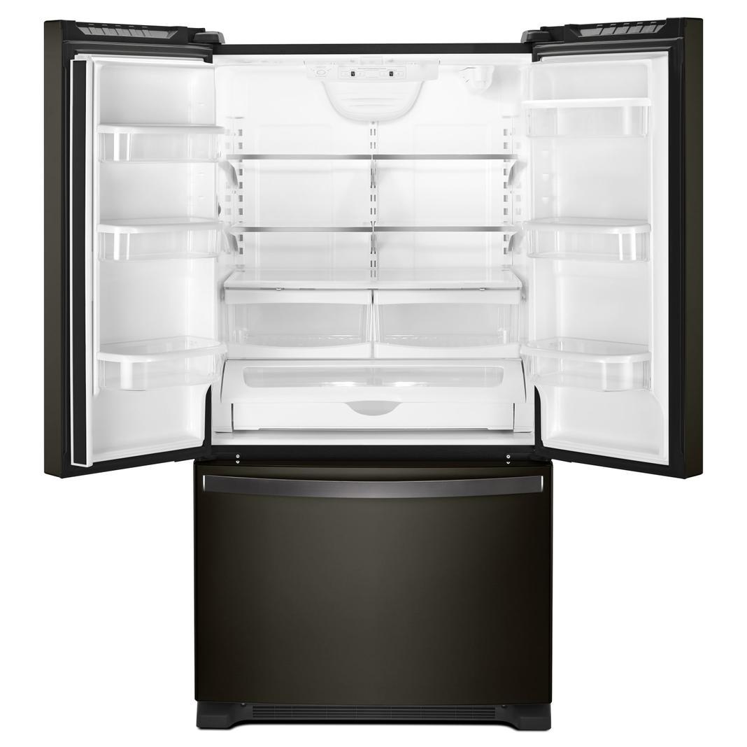 Whirlpool - 35.63 Inch 25.2 cu. ft French Door Refrigerator in Black Stainless - WRF535SWHV