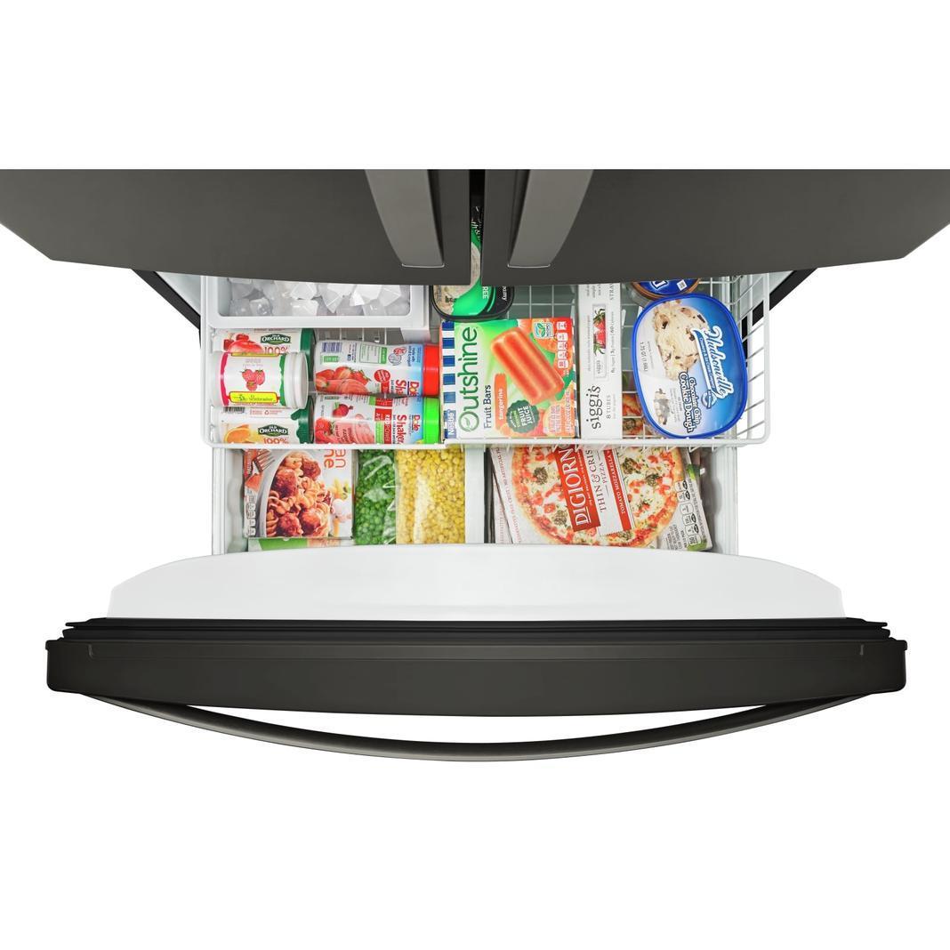 Whirlpool - 35.63 Inch 25.2 cu. ft French Door Refrigerator in Black Stainless - WRF535SWHV