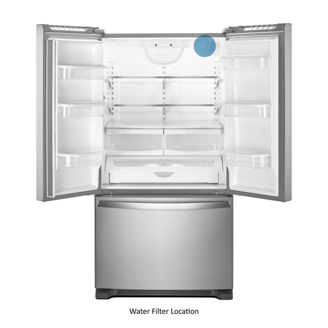 Whirlpool - 35.63 Inch 25.2 cu. ft French Door Refrigerator in Stainless - WRF535SWHZ