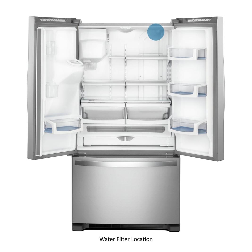 Whirlpool - 35.88 Inch 19.72 cu. ft French Door Refrigerator in Stainless - WRF550CDHZ