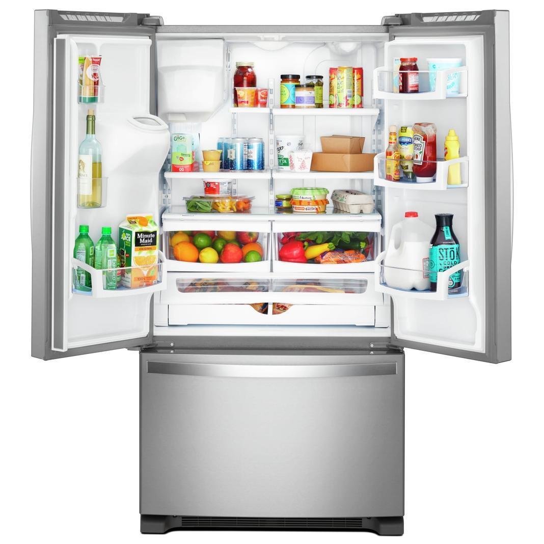 Whirlpool - 35.88 Inch 19.72 cu. ft French Door Refrigerator in Stainless - WRF550CDHZ