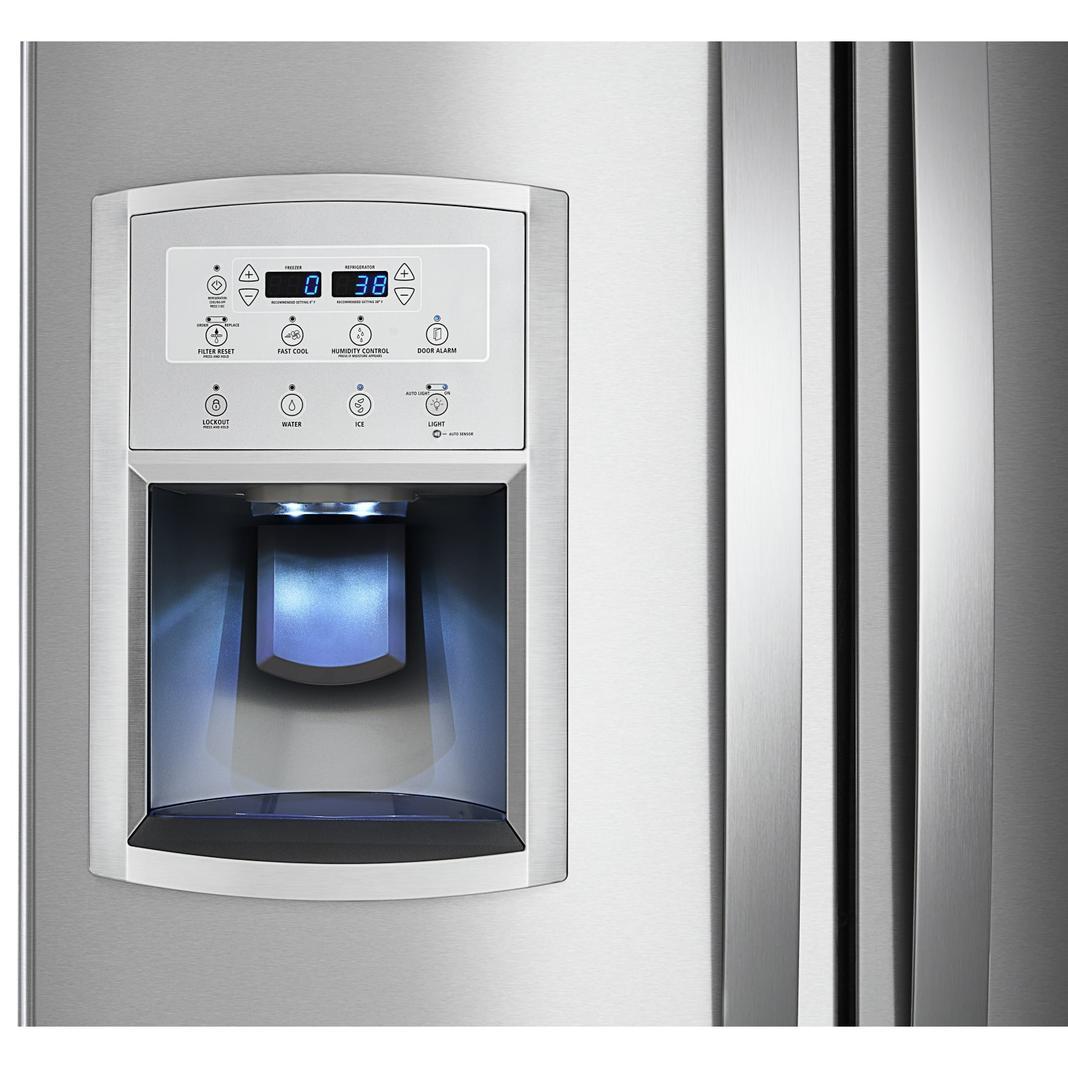 Whirlpool - 35.88 Inch 19.72 cu. ft French Door Refrigerator in Stainless - WRF550CDHZ