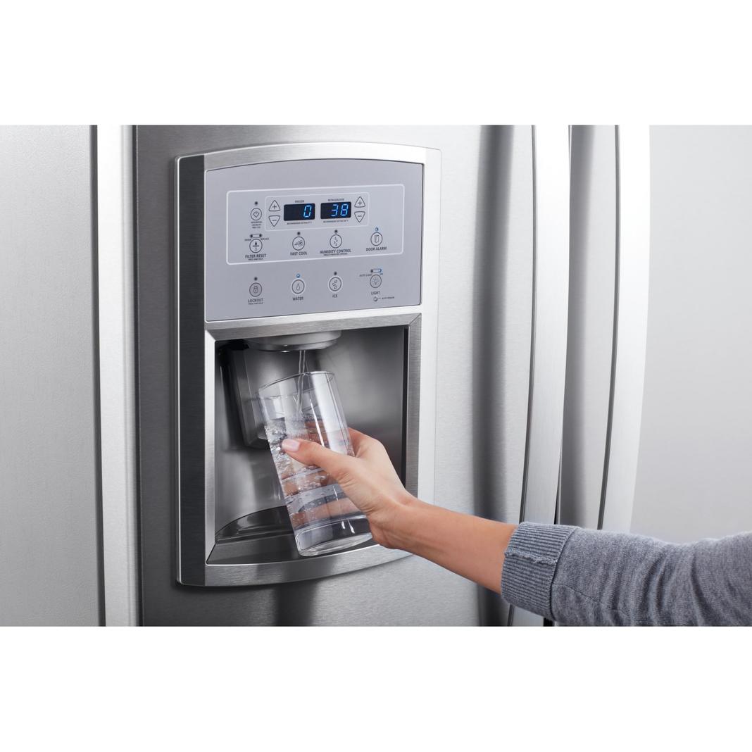 Whirlpool - 35.88 Inch 19.72 cu. ft French Door Refrigerator in Stainless - WRF550CDHZ