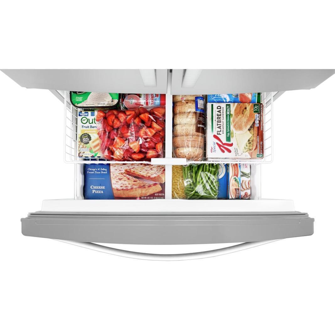 Whirlpool - 35.63 Inch 24.7 cu. ft French Door Refrigerator in Stainless - WRF555SDFZ