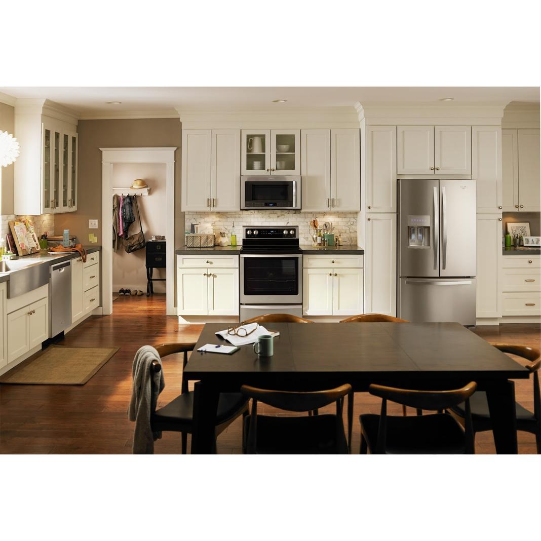 Whirlpool - 35.63 Inch 24.7 cu. ft French Door Refrigerator in Stainless - WRF555SDFZ