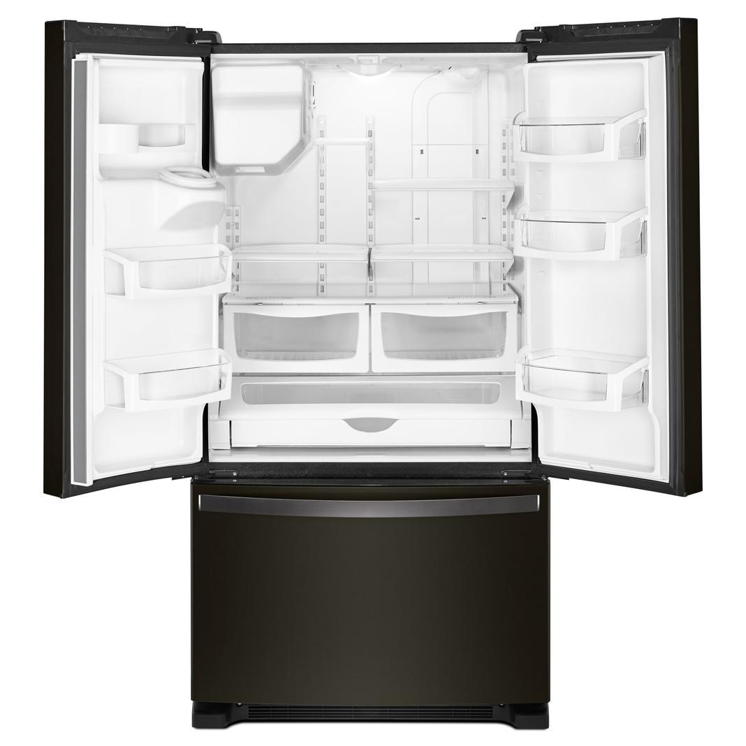 Whirlpool - 35.6 Inch 24.7 cu. ft French Door Refrigerator in Black Stainless - WRF555SDHV