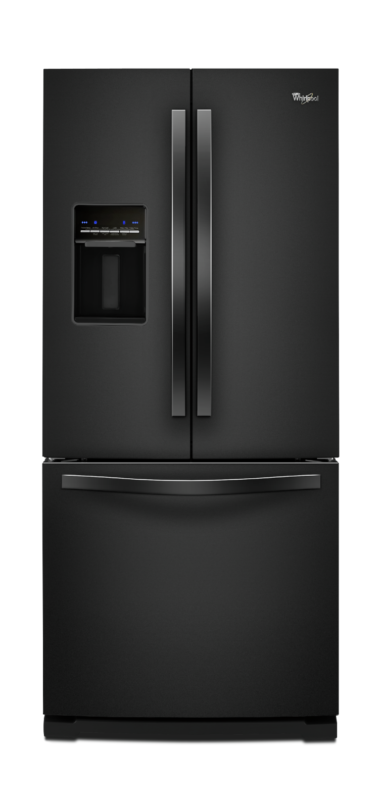 Whirlpool - 34.63 Inch 19.68 cu. ft French Door Refrigerator in Black - WRF560SEYB