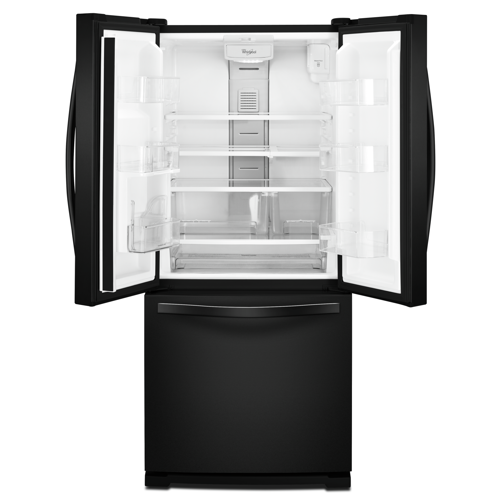 Whirlpool - 34.63 Inch 19.68 cu. ft French Door Refrigerator in Black - WRF560SEYB
