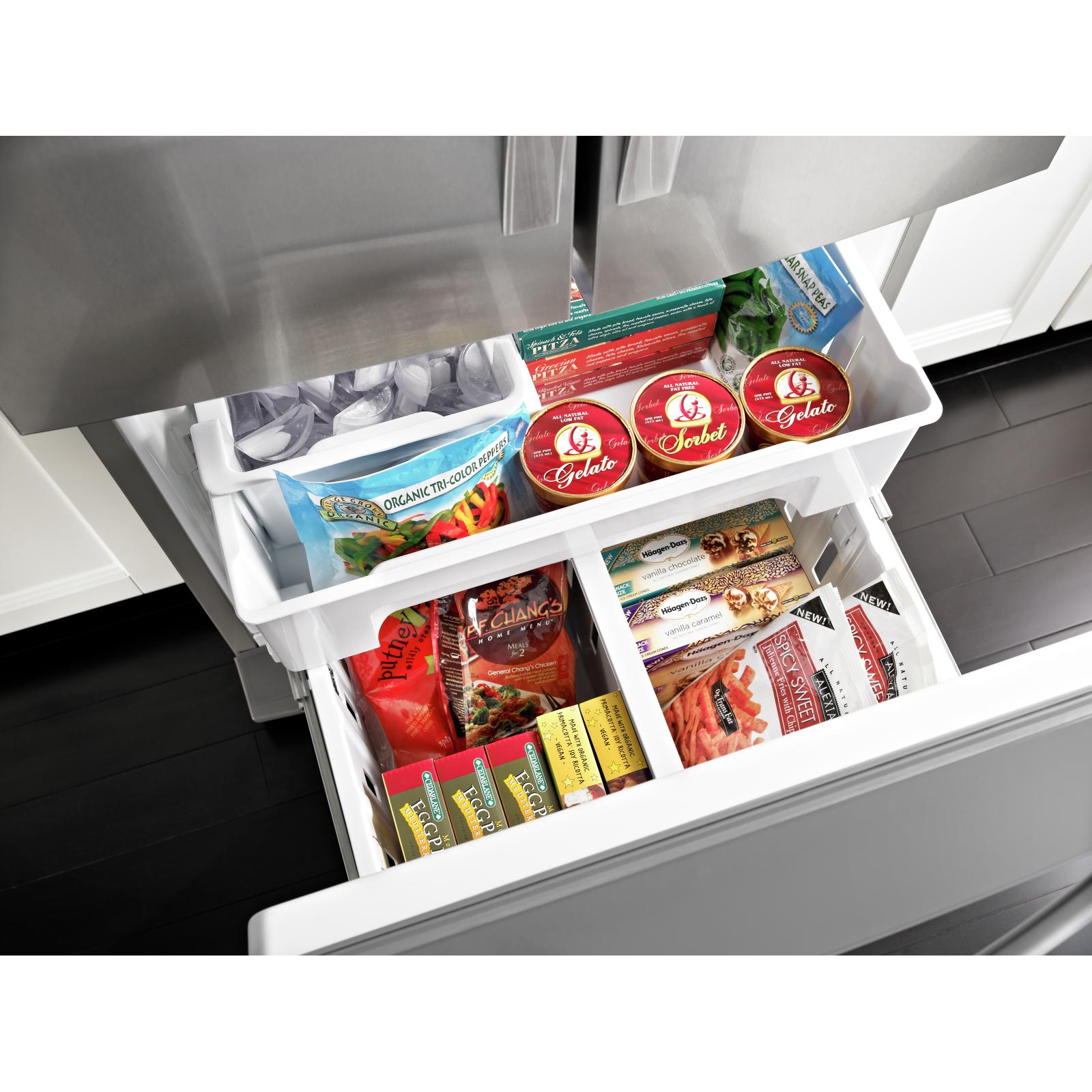 Whirlpool - 34.63 Inch 19.68 cu. ft French Door Refrigerator in Black - WRF560SEYB