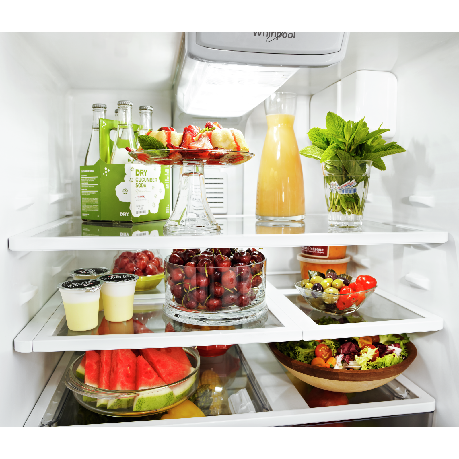 Whirlpool - 34.63 Inch 19.68 cu. ft French Door Refrigerator in Stainless - WRF560SEYM