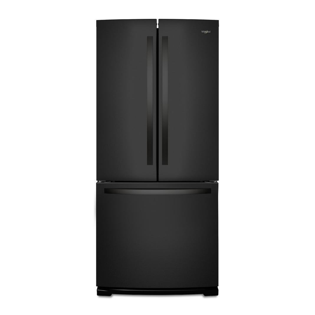 Whirlpool - 29.5 Inch 20 cu. ft French Door Refrigerator in Black - WRF560SFHB