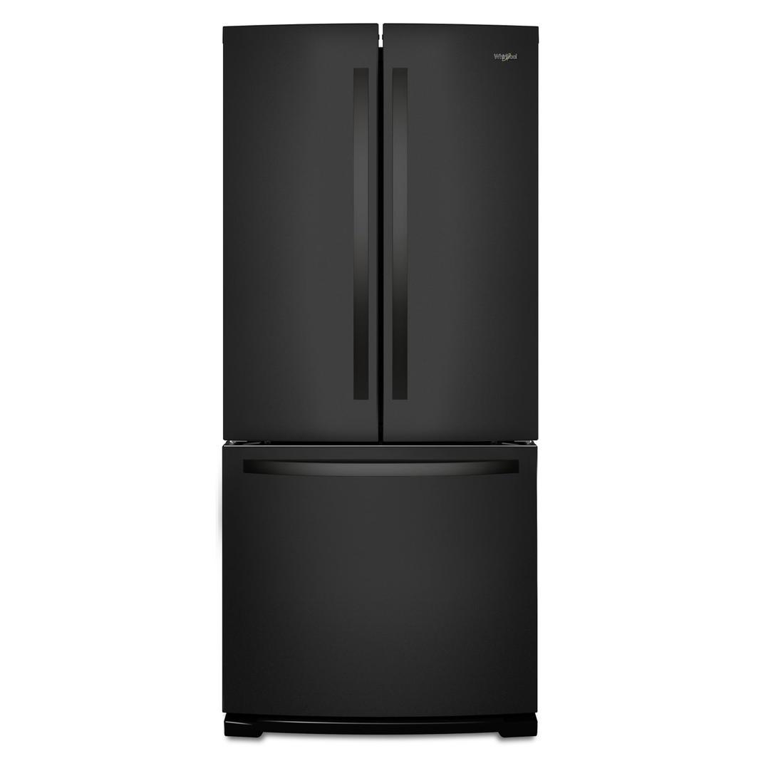 Whirlpool - 29.5 Inch 20 cu. ft French Door Refrigerator in Black - WRF560SMHB