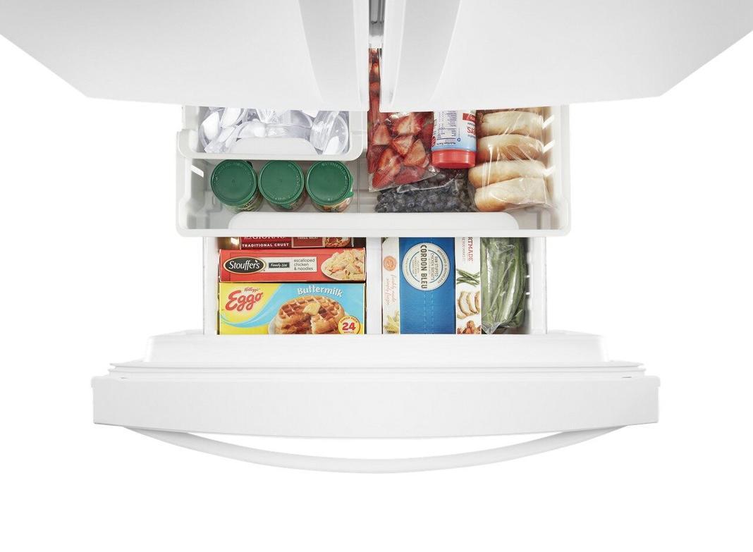 Whirlpool - 29.5 Inch 20 cu. ft French Door Refrigerator in White - WRF560SMHW