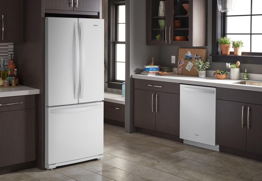Whirlpool - 29.5 Inch 20 cu. ft French Door Refrigerator in White - WRF560SMHW