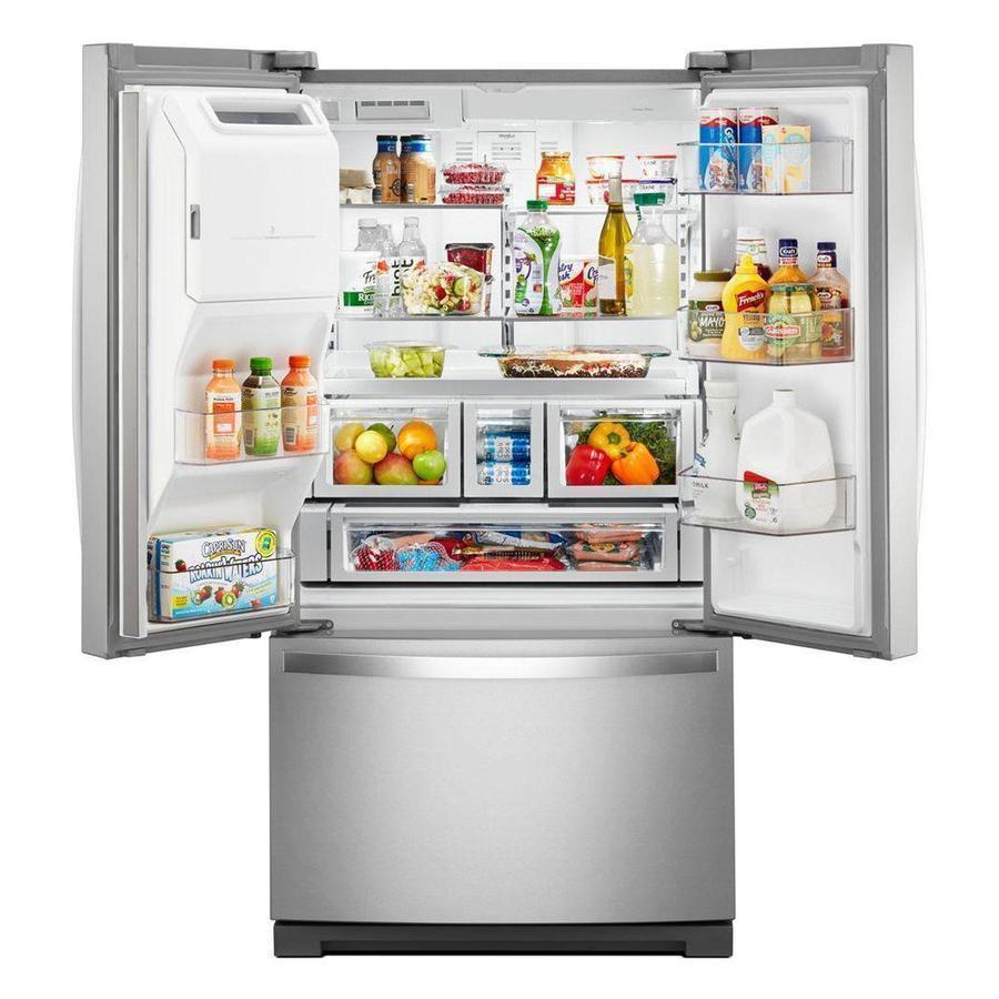 Whirlpool - 35.7 Inch 26.8 cu. ft French Door Refrigerator in Stainless - WRF757SDHZ