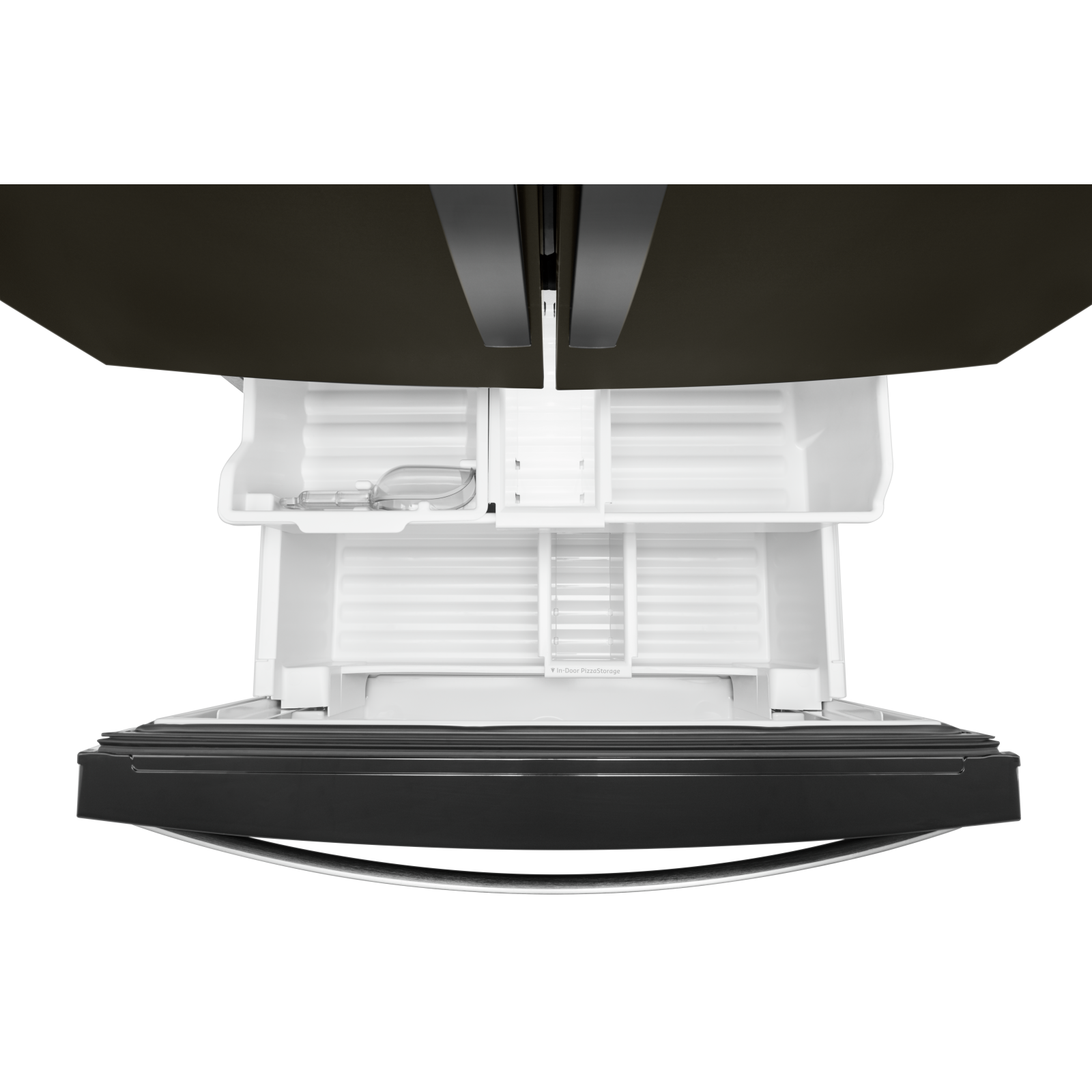 Whirlpool - 35.69 Inch 27 cu. ft French Door Refrigerator in Black Stainless - WRF767SDHV