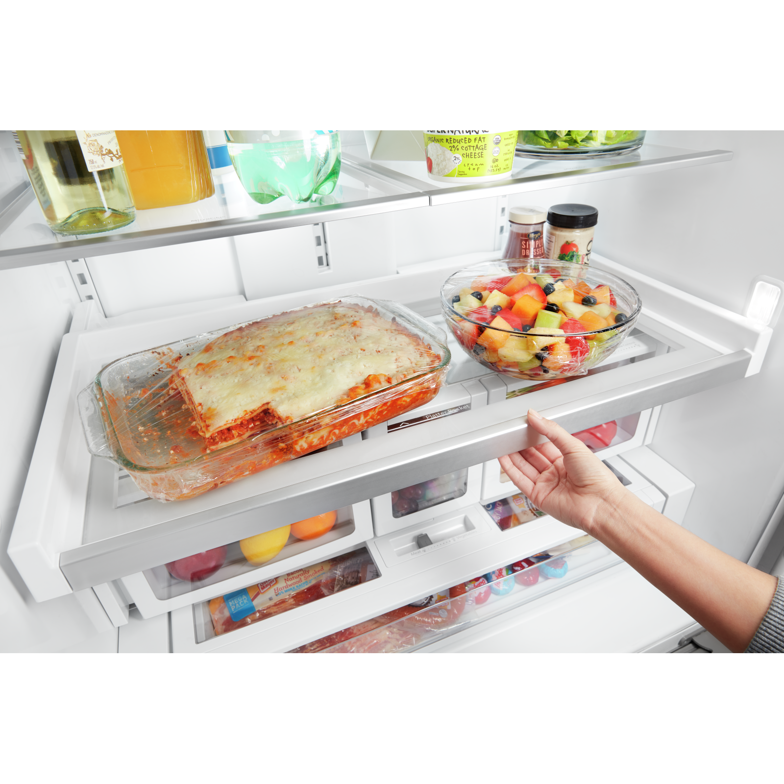 Whirlpool - 35.69 Inch 27 cu. ft French Door Refrigerator in Black Stainless - WRF767SDHV