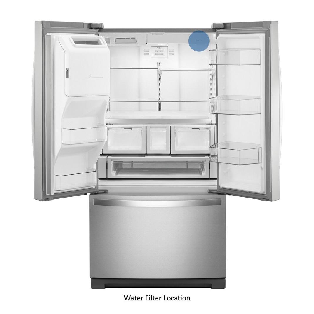 Whirlpool - 35.6875 Inch 27 cu. ft French Door Refrigerator in Stainless - WRF767SDHZ