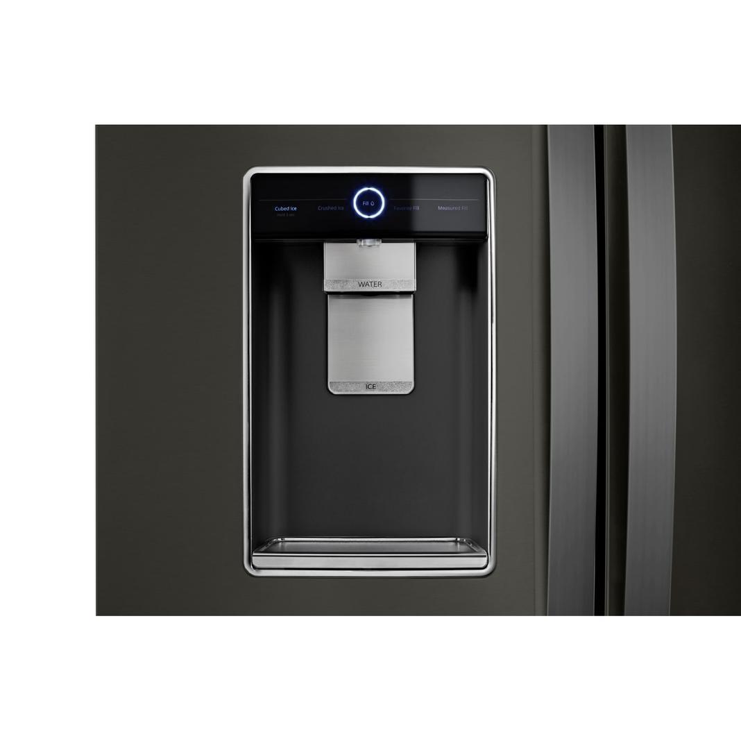 Whirlpool - 35.8125 Inch 24 cu. ft French Door Refrigerator in Black Stainless - WRF954CIHV