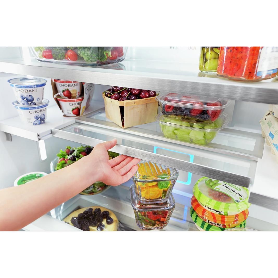 Whirlpool - 35.8125 Inch 24 cu. ft French Door Refrigerator in White - WRF954CIHW