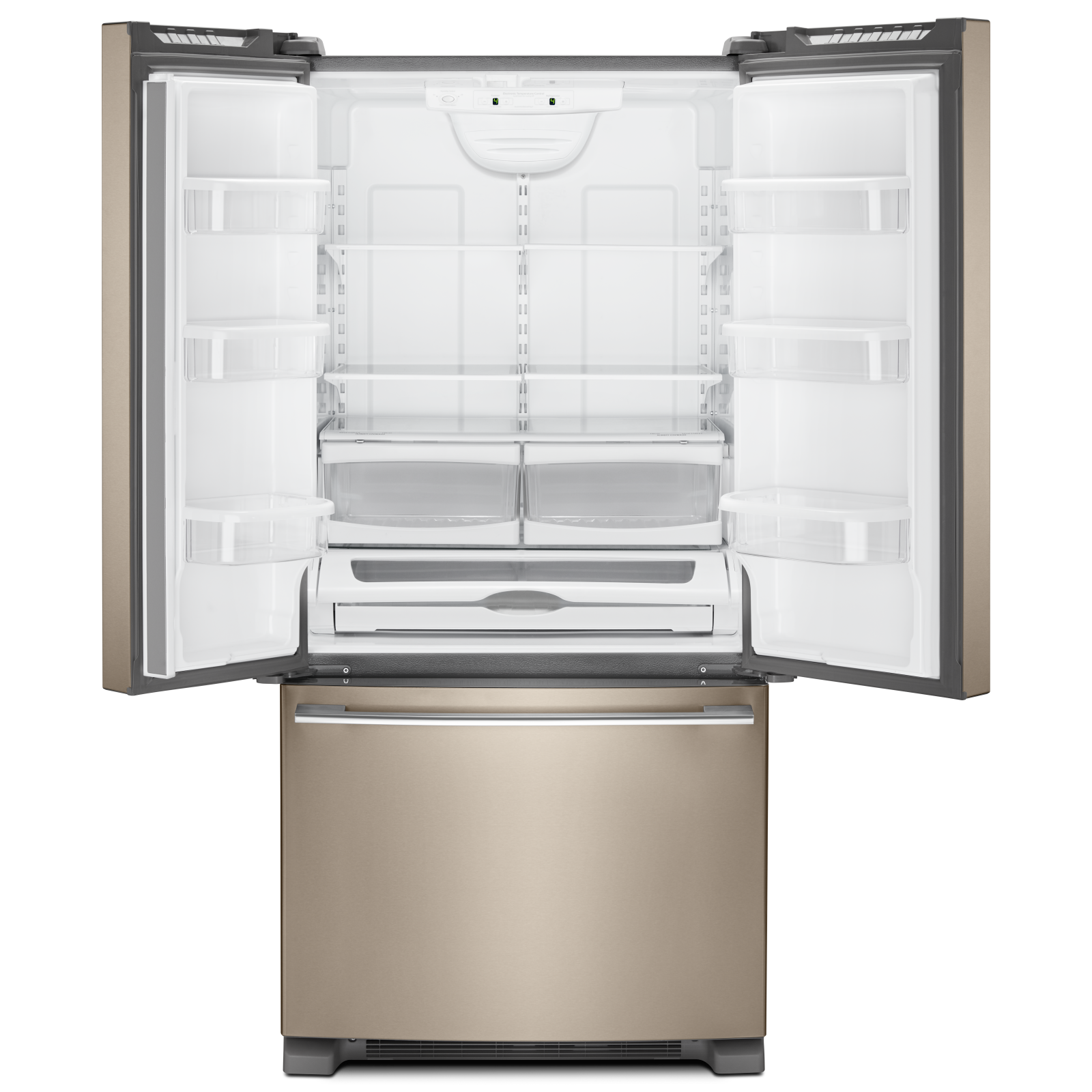 Whirlpool - 32 Inch 22.1 cu. ft French Door Refrigerator in Black - WRFA32SMHN