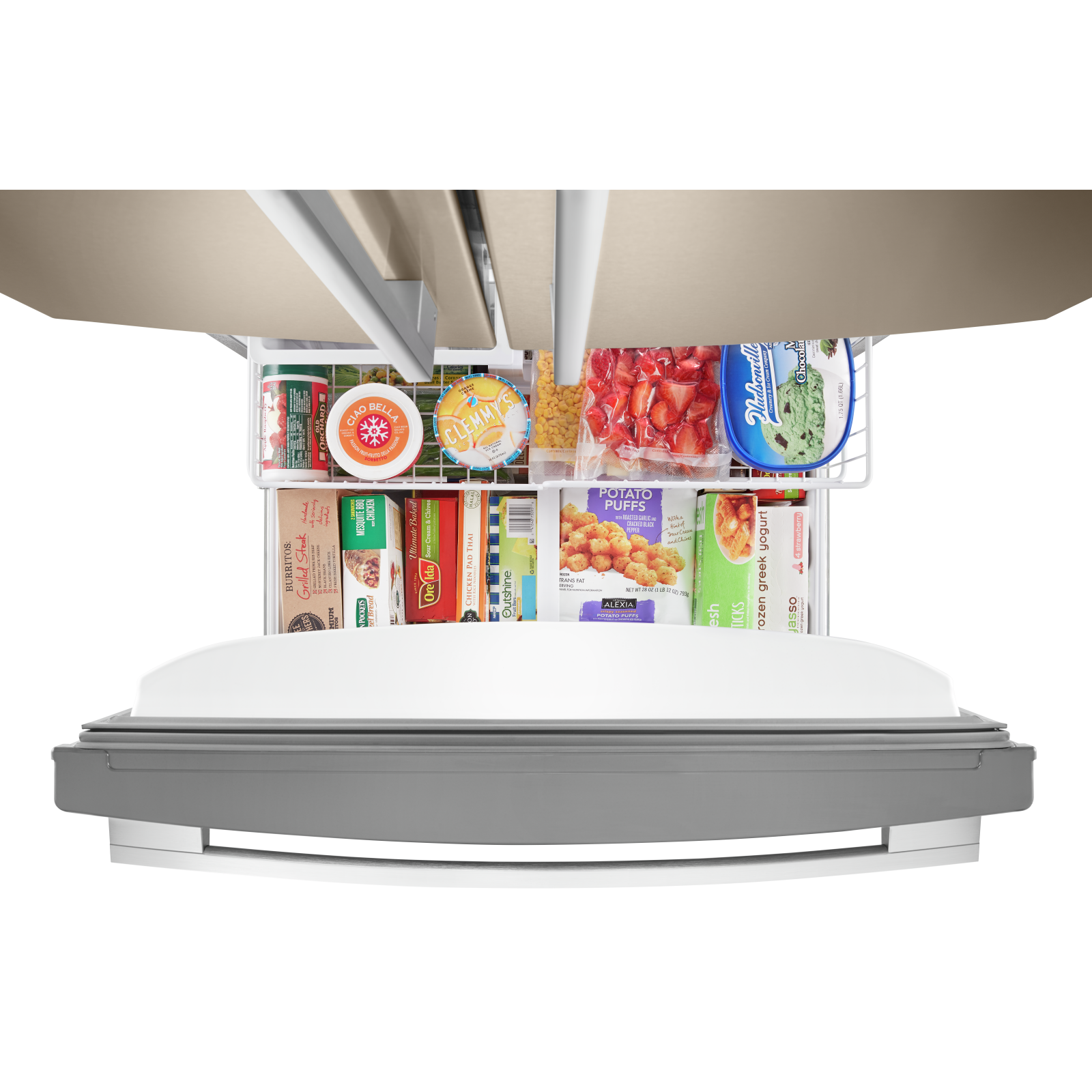 Whirlpool - 32 Inch 22.1 cu. ft French Door Refrigerator in Black - WRFA32SMHN