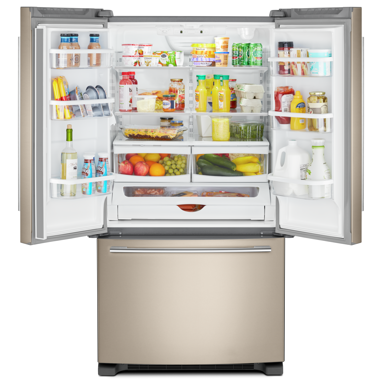 Whirlpool - 35.5 Inch 25.2 cu. ft French Door Refrigerator in Black - WRFA35SWHN