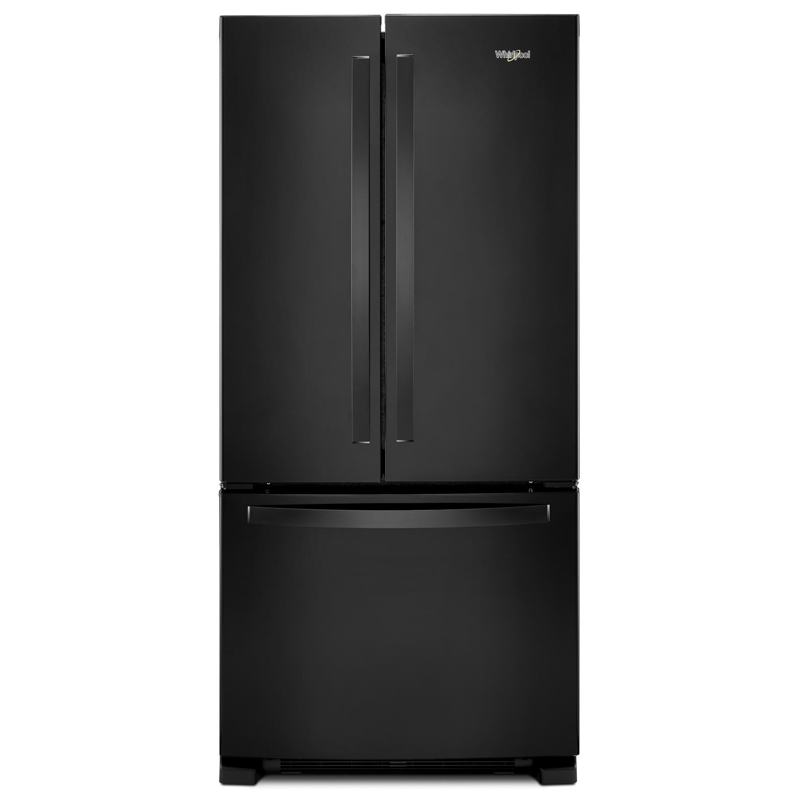 Whirlpool - 32.63 Inch 22.1 cu. ft French Door Refrigerator in Black - WRFF5333PB