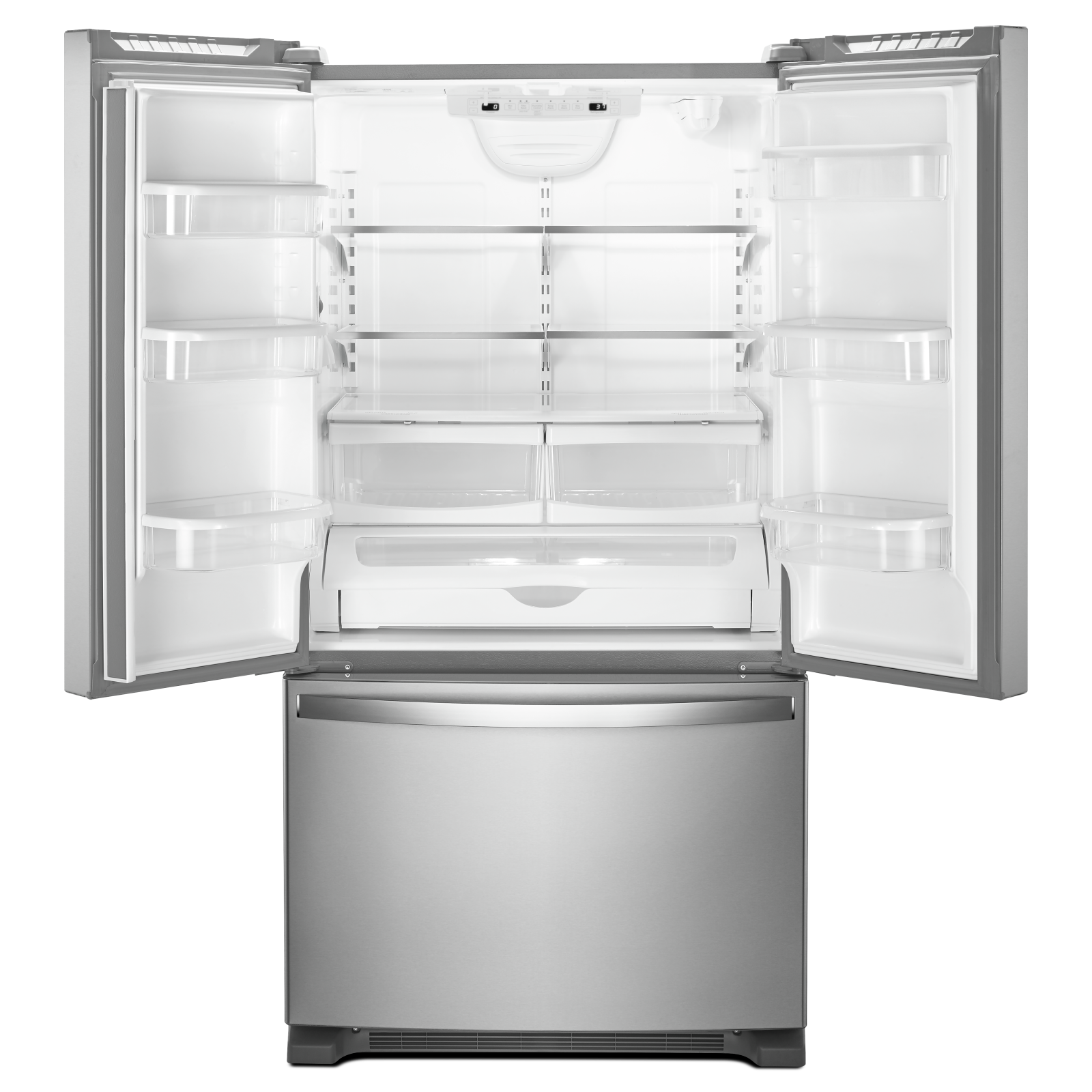 Whirlpool - 32.625 Inch 22.1 cu. ft French Door Refrigerator in Stainless - WRFF5333PZ