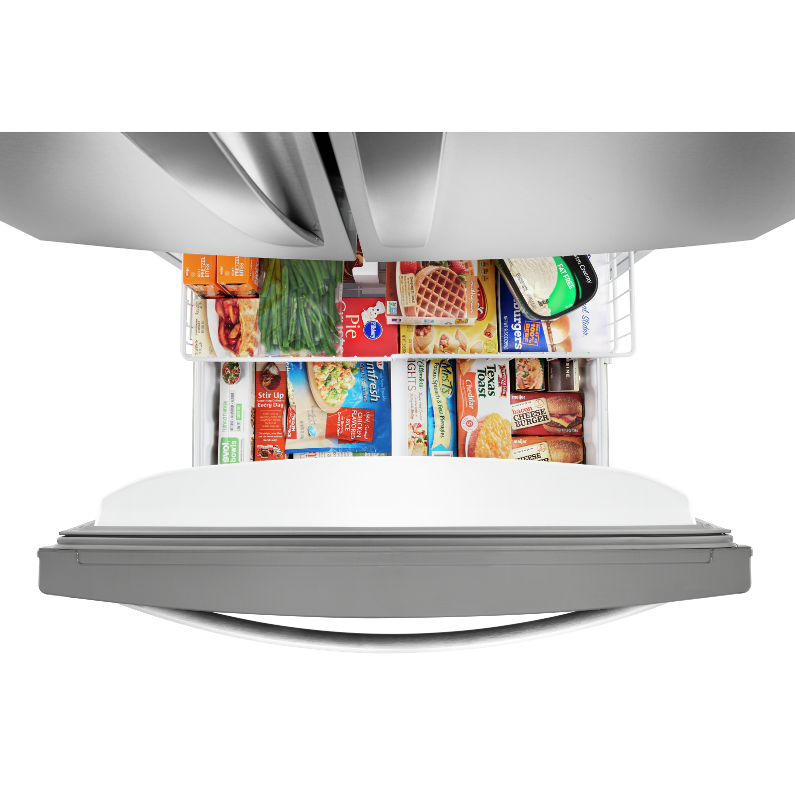 Whirlpool - 32.625 Inch 22.1 cu. ft French Door Refrigerator in Stainless - WRFF5333PZ