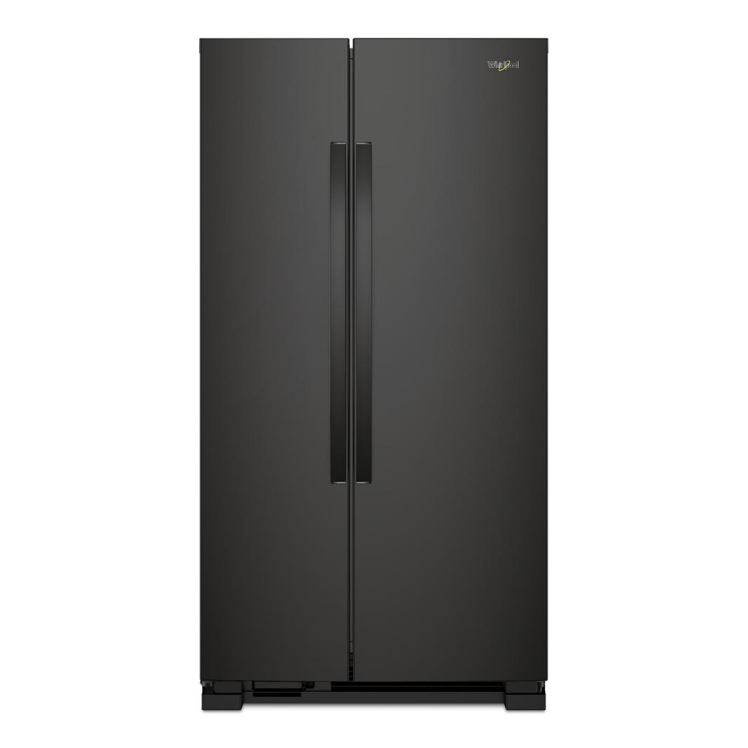 Whirlpool - 32.75 Inch 22 cu. ft Side by Side Refrigerator in Black - WRS312SNHB