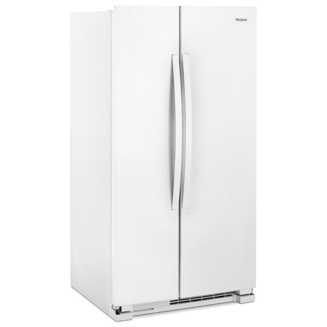 Whirlpool - 32.8 Inch 21.6 cu. ft Side by Side Refrigerator in White - WRS312SNHW