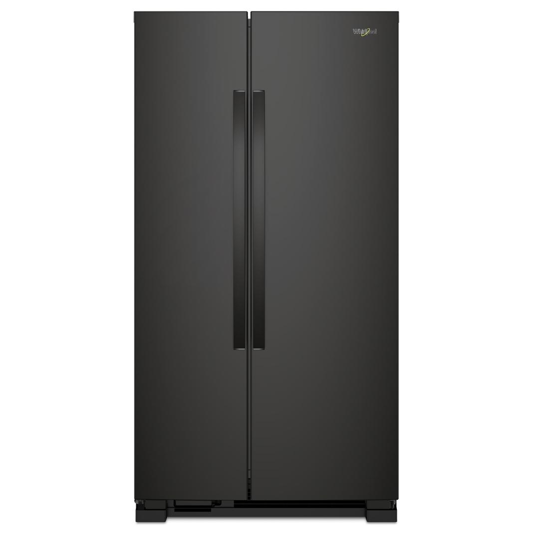 Whirlpool - 35.875 Inch 25 cu. ft Side by Side Refrigerator in Black - WRS315SNHB